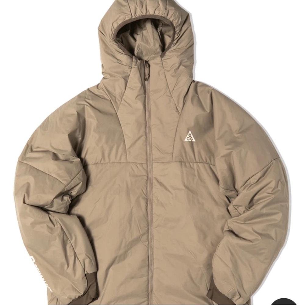 Nike ACG Rope De Dope Triple Beige Full Zip Jacket Hooded Insulated Men new